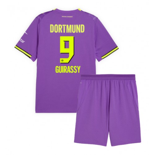 Borussia Dortmund Serhou Guirassy #9 Tredje trøje Børn 2026-27 Kortærmet (+ Korte bukser)